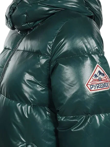 Kurtka puchowa Pyrenex z kapturem zielona