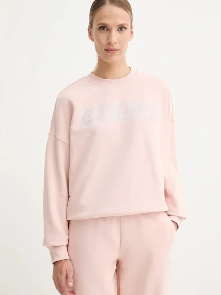 Суитчър Guess с апликация розово