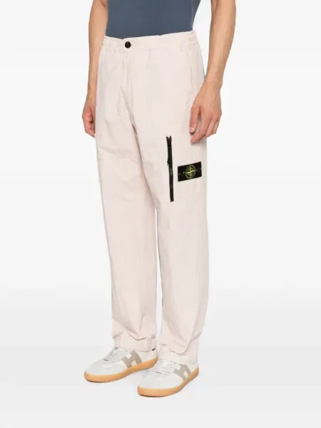 Pantaloni cargo Stone Island cu strasuri roz