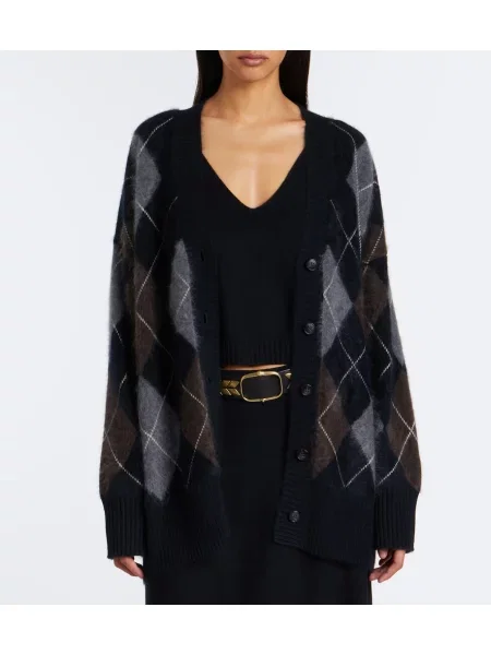 Cardigan Lisa Yang din cașmir cu model argyle