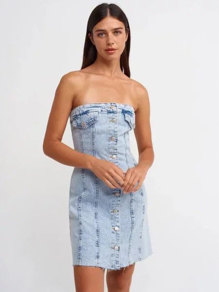 Dilvin Obleka moder denim
