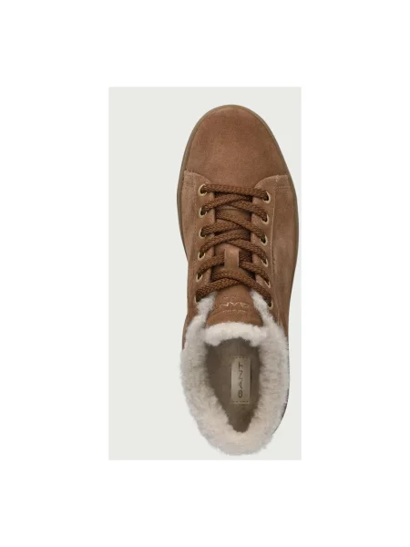Sneakersy Gant skórzane brązowe