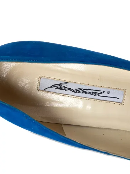 Pantofi cu toc Brian Atwood din piele de căprioară albastru