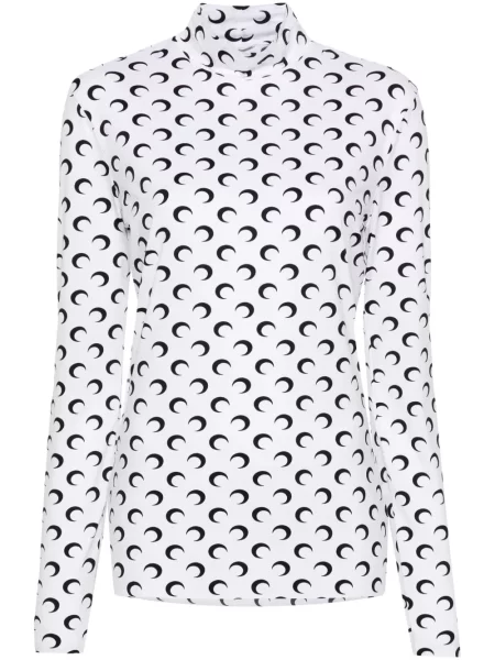 Tricou Marine Serre cu imagine alb