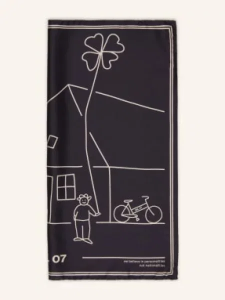 Jedwabna Chusta schwarz czarna