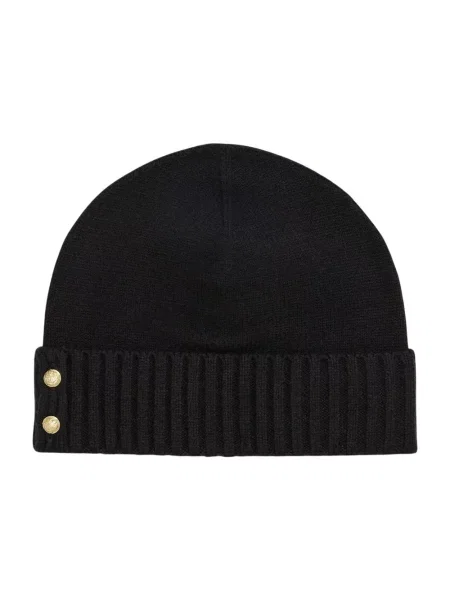 Czapka beanie z detalem z logo Lauren Ralph Lauren czarna