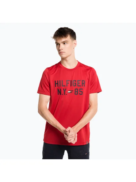 Tricou de antrenament Tommy Hilfiger Graphic pentru bărbați roșu
