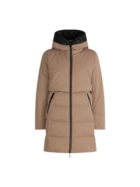 Płaszcz z kapturem Amber & June brązowy