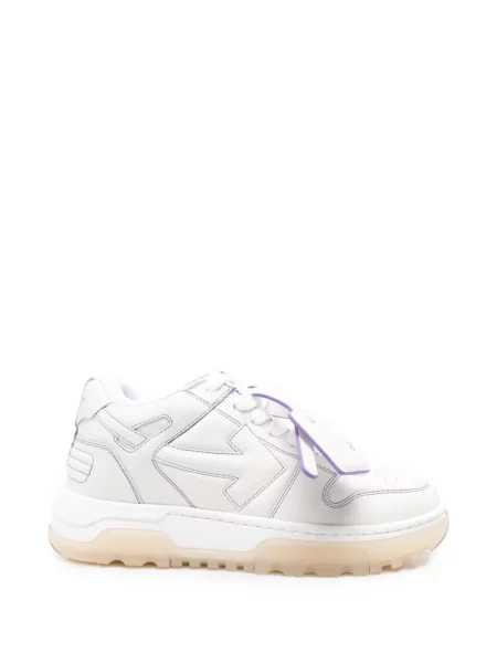 Sneakerși Off-white cu șireturi din dantelă chunky alb