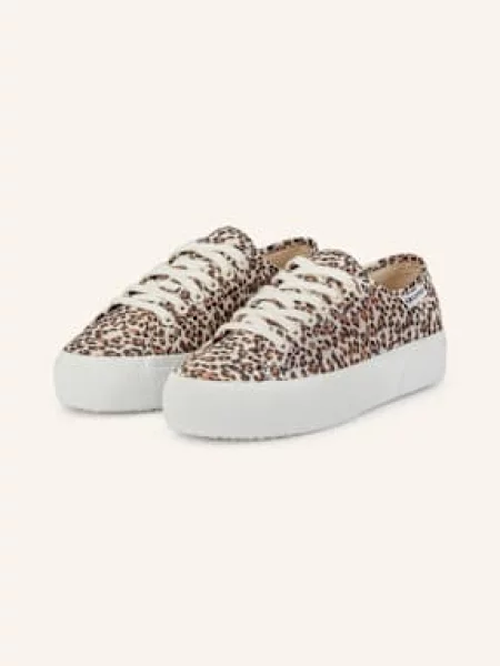 Superga Sneakersy beige brązowe