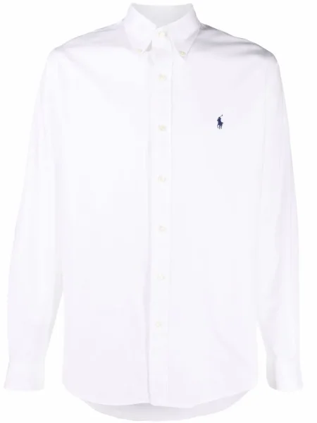 Oxford Polo Ralph Lauren din țesătură twill albastru