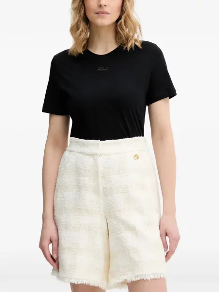 Tricou Karl Lagerfeld cu broderie negru