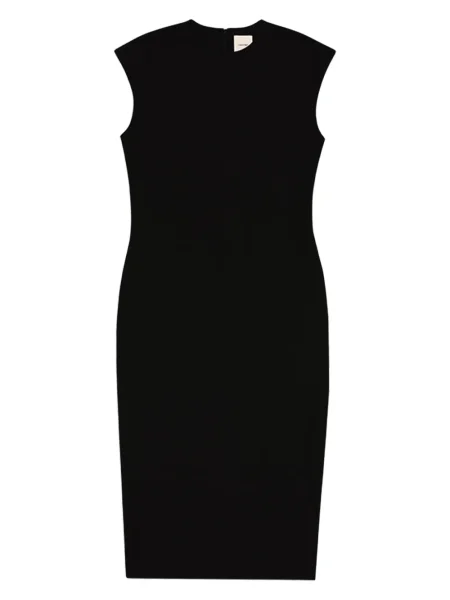 Rochie midi Calvin Klein până la genunchi de costum negru