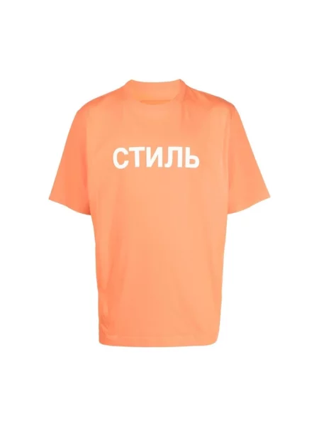 Koszulka Heron Preston z logo pomarańczowa