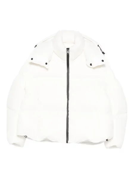 Długa kurtka Nicole Benisti z długim rękawem biała