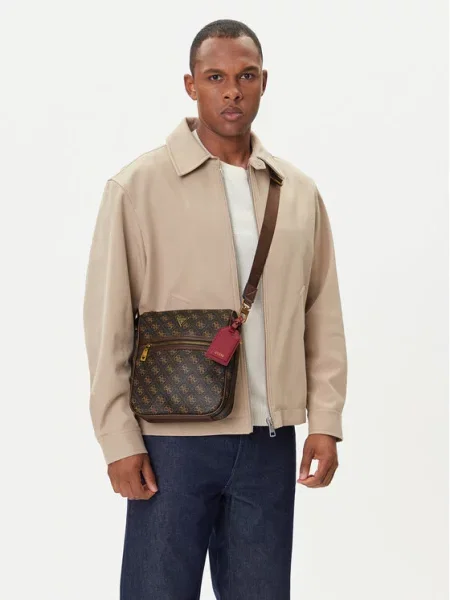 Torbica za okoli pasu Guess MILANO rjava