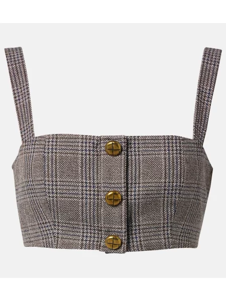 Sutien Self-portrait de in în carouri maro