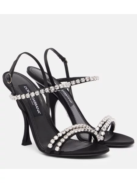 Sandale Dolce&gabbana de cristal negru