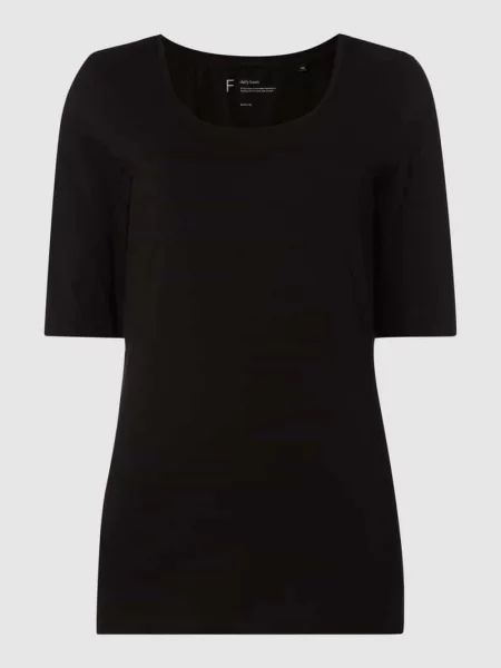 T-shirt z rękawem o dł. model ‘Daily’ Opus czarna