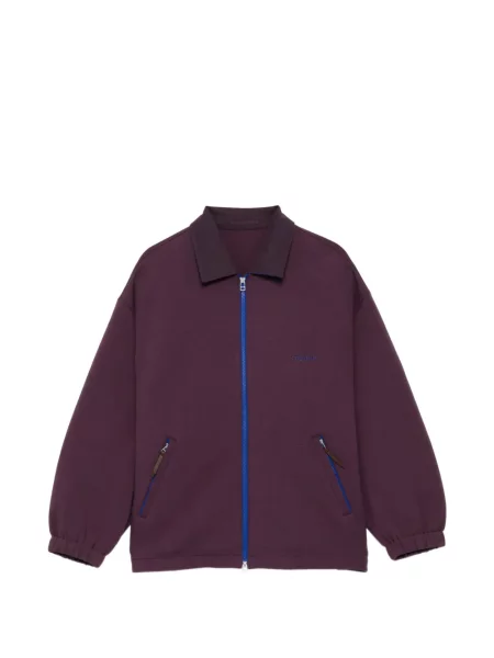 Geacă Croquis cu broderie violet