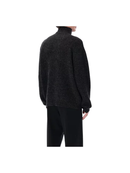 Sweter Lemaire z wysokim kołnierzem czarny