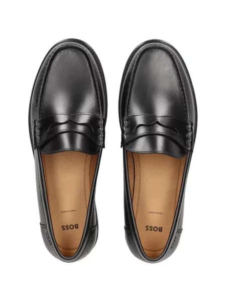 Mocasini Boss din piele negru
