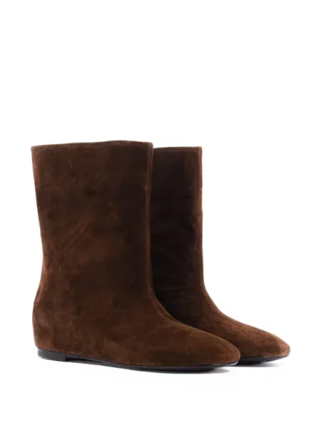 Cizme scurte Pretty Loafers din piele de căprioară maro