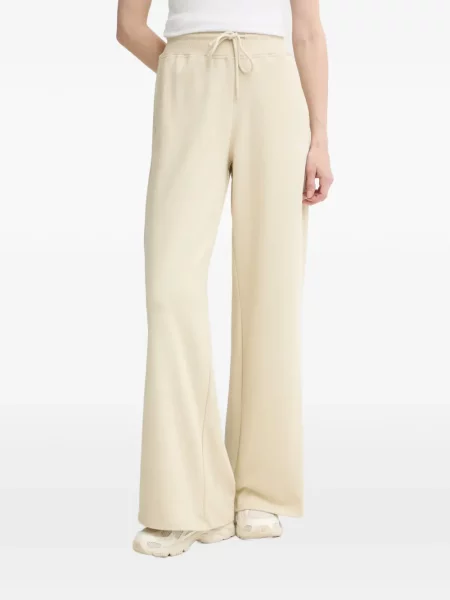 Pantaloni sport The North Face cu broderie din material terry cu cordon