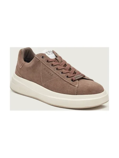 Guess Sneakers ELBA | piele întoarsă maro