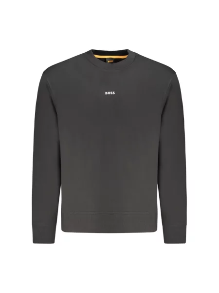 Bluza Boss Orange z długim rękawem z dekoltem w kształcie litery U czarna