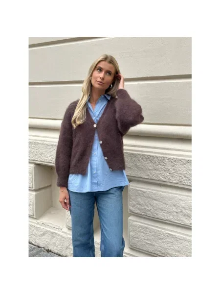 Moherowy sweter Tiffany brązowy
