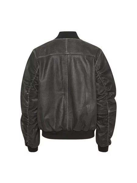 Kurtka skórzana My Essential Wardrobe retro szara