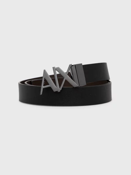 Armani Exchange de piele bărbați negru