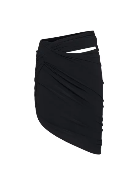 Mała mały spódnica mini Jacquemus asymetryczna czarna
