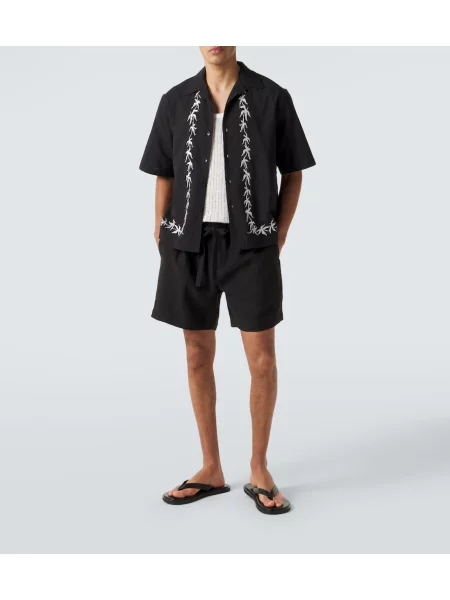 Cămașă Commas cu broderie negru
