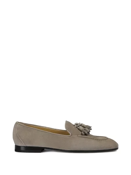 Pantofi loafer Doucal's din piele de căprioară gri