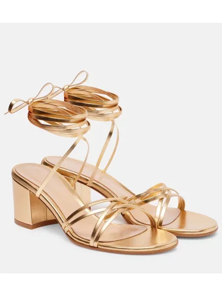 Sandale Gianvito Rossi din piele auriu