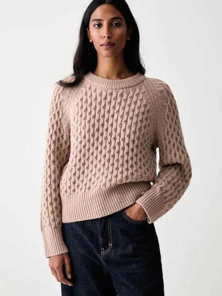 Calvin Klein Jeans pulover pentru femei cu lână bej