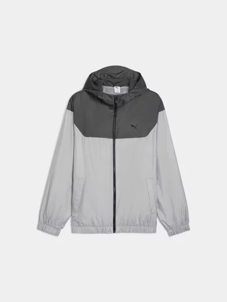 Вітровка PUMA Ess Relaxed Windbreaker комбінований верх сірий