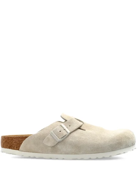 Papuci tip mules Birkenstock din piele de căprioară