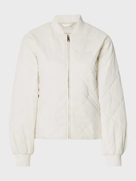 Стьобана джинсова куртка Calvin Klein Jeans біла