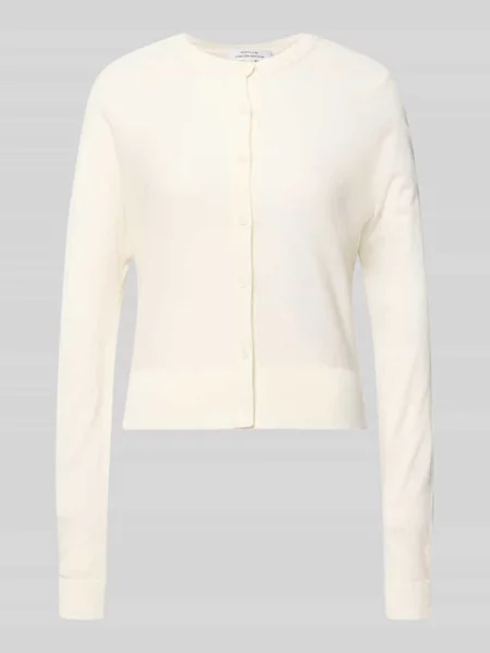 Kardigan rozpinany z okrągłym dekoltem model Desela' Opus biały