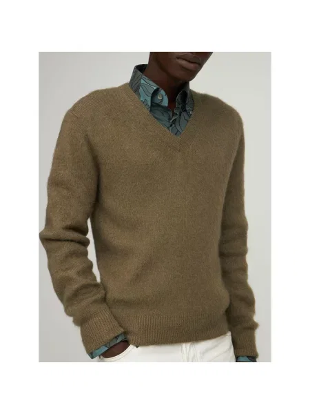 Sweter Tom Ford wełniany brązowy