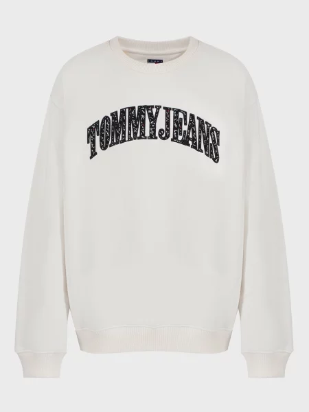 Світшот Tommy Jeans в квіточку білий
