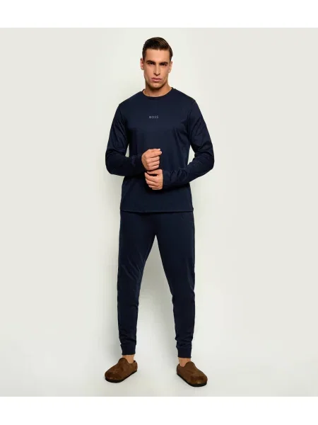BOSS BLACK Pijama Xmas Long Set negru