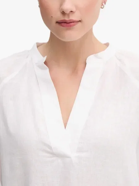 Bluză Gant cu decolteu în V alb