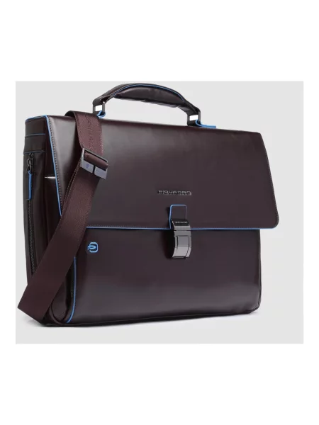 Torebka skórzana Piquadro skórzana brązowa