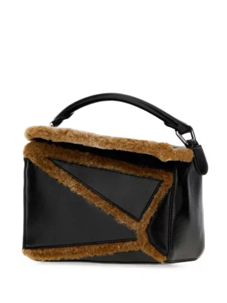 Geantă shopper Loewe din piele de oaie negru