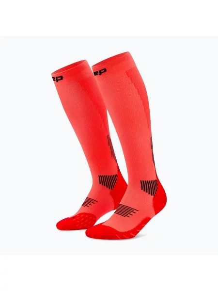 Șosete compresive pentru femei CEP Run Tall neon coral