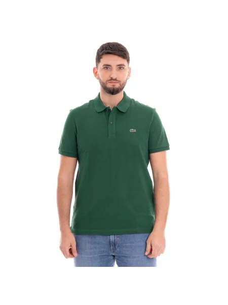 Koszulka polo o kroju slim fit z czystej bawełny Lacoste zielona